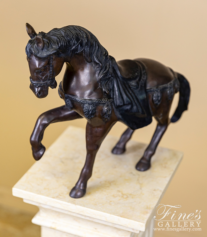 Bronze Statues  - Bronze Horse Statue Roman - BS-164